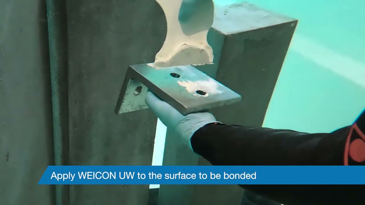 WEICON UW | kental | berisi mineral | Perbaikan dasar beton di bawah air