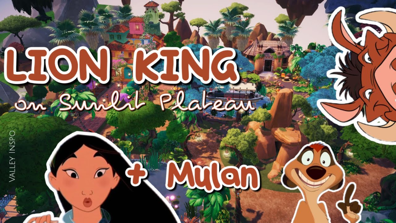 Sunlit Plateau 🌴Jungle🦁Lion King 🐉Mulan 🌸Casita 🌞Sonnige Ebene in Dreamlight Valley ⛩️