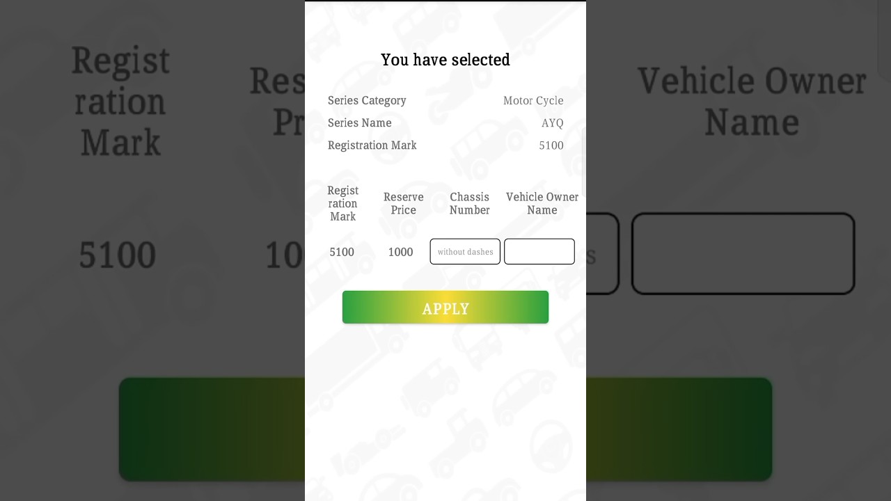 How to Apply E Auction Number & How to Bid Your Favorite Motorcycle/Car Number