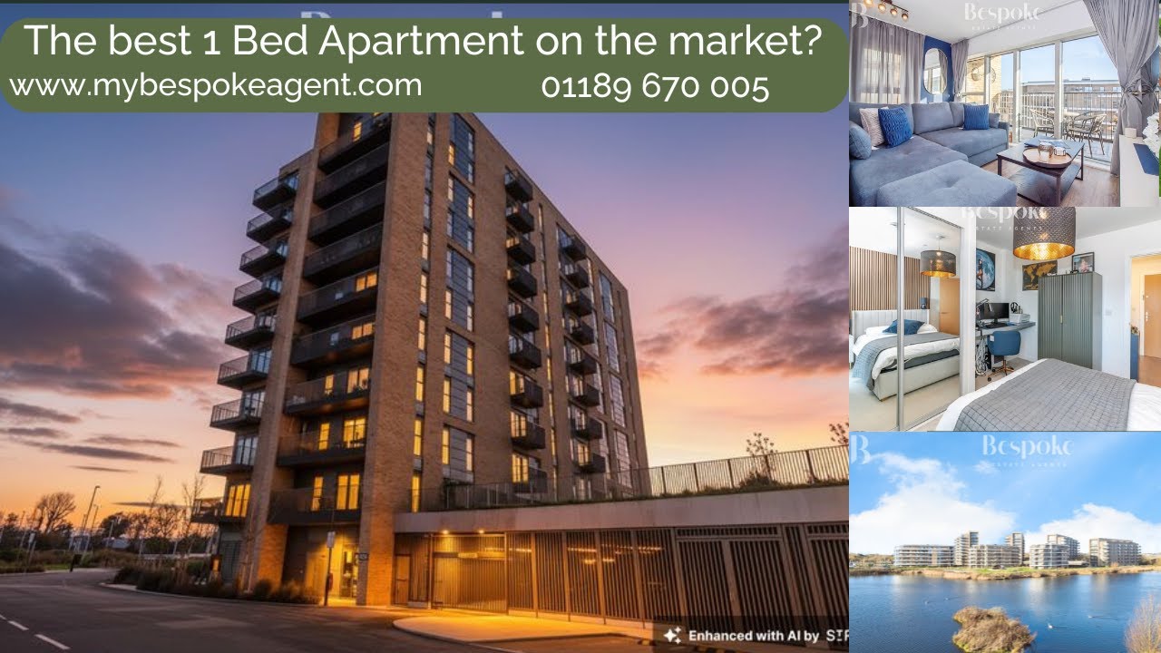 One Bedroom Lakeside Apartment, Bankside, with Balcony & Secure Parking, Gym, Cinema & Co working.
