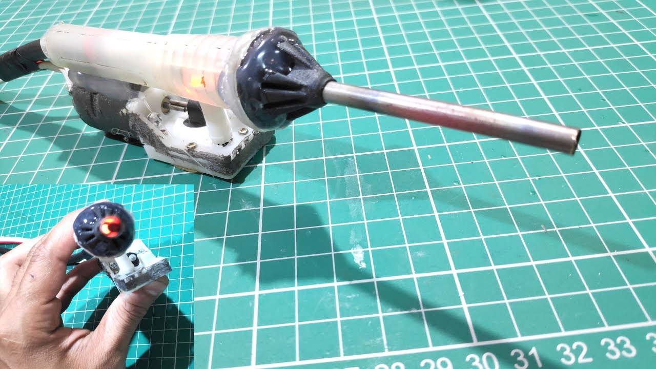 DIY|| HOMEMADE HOT AIR SOLDERING GUN