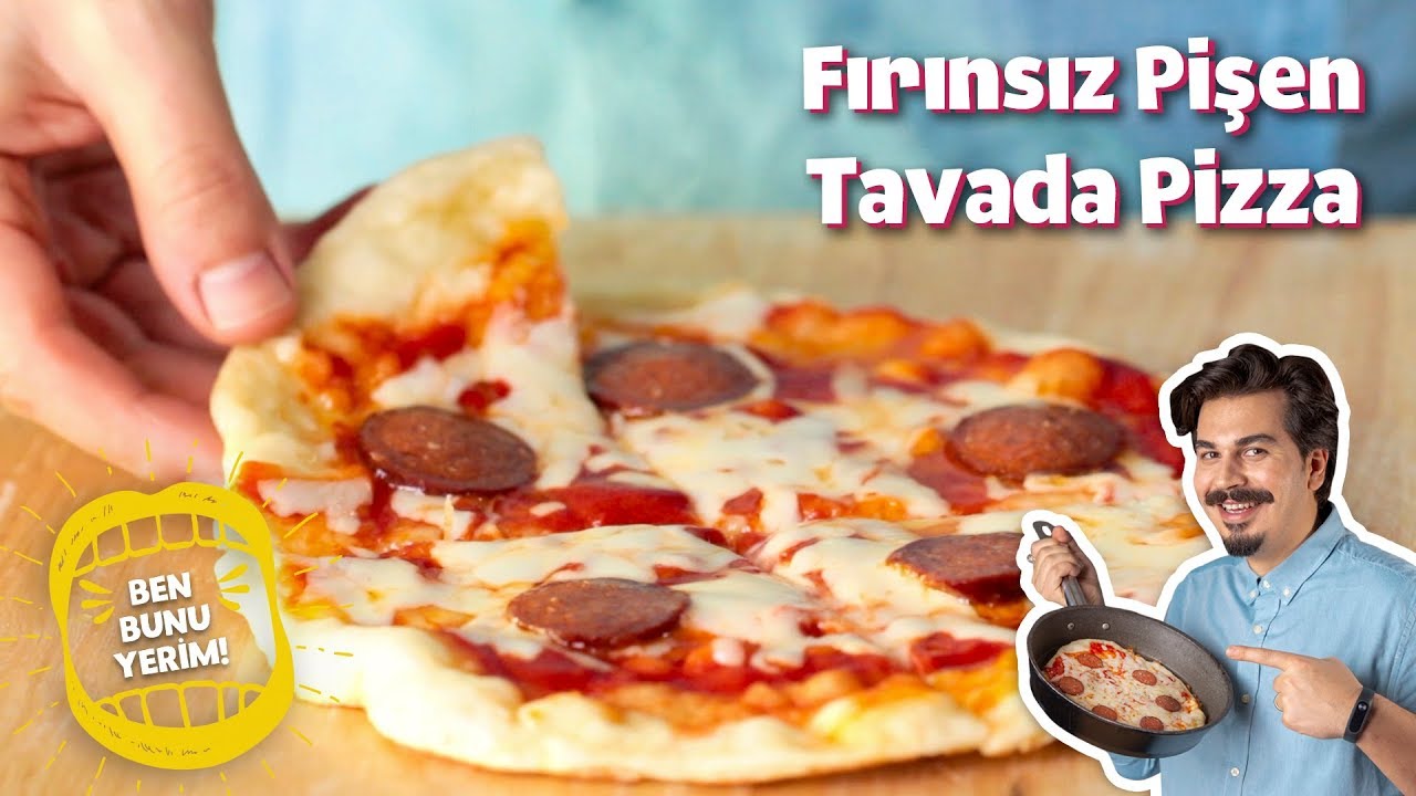 Sadece 4 Dakikada Pişen Tavada Pizza Tarifi | #BenBunuYerim 46