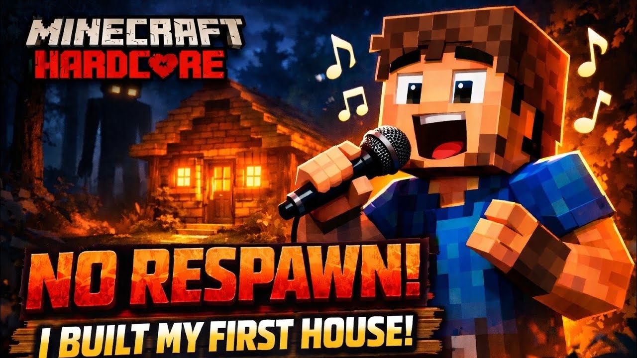 I started a hardcore series and...#minecraft #gaming #singing #waitforend I sang a song at the end.