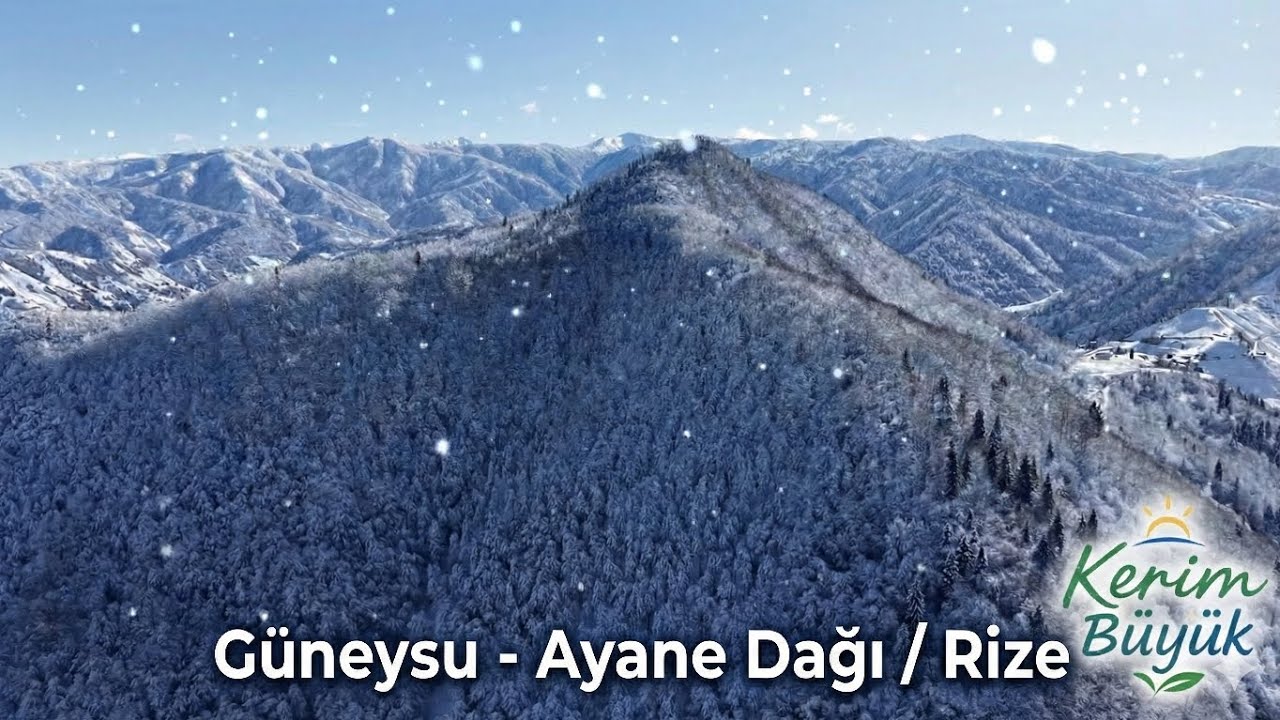 RİZE'DE BİR KIŞ MASALI: Güneysu Ayane Dağı'nın Büyüleyici Zirvesi ❄️ Drone