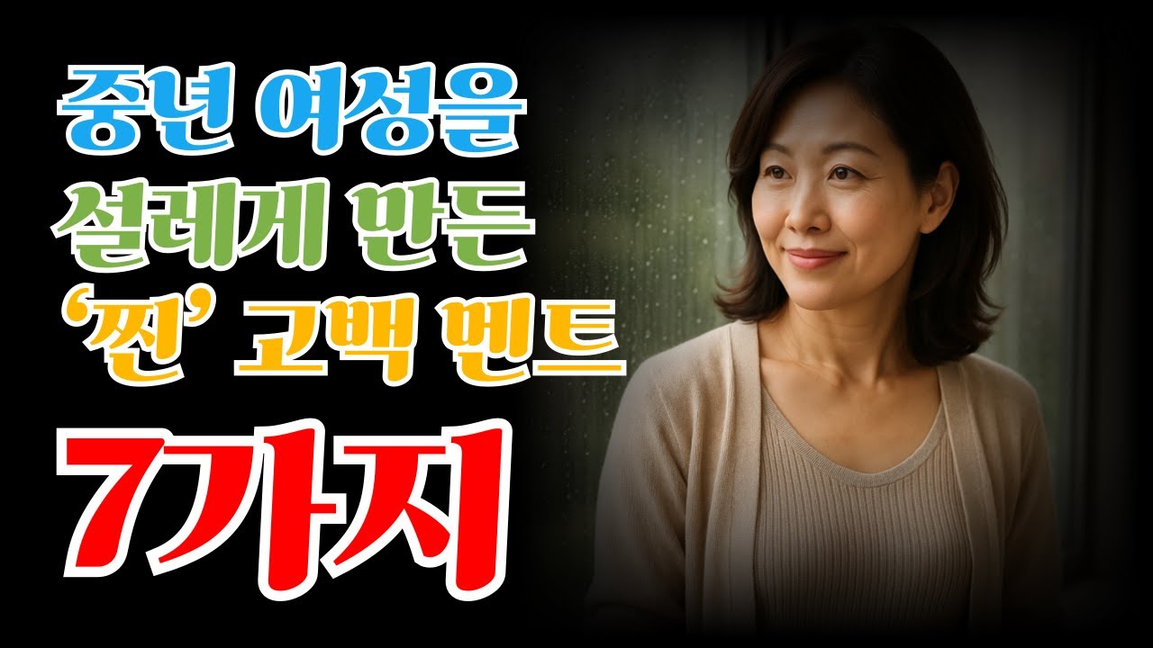 중년 여성을 설레게 하는 7가지 멘트