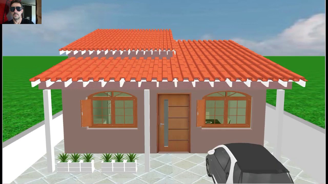 PROJETO DE CASA COM TELHAS
