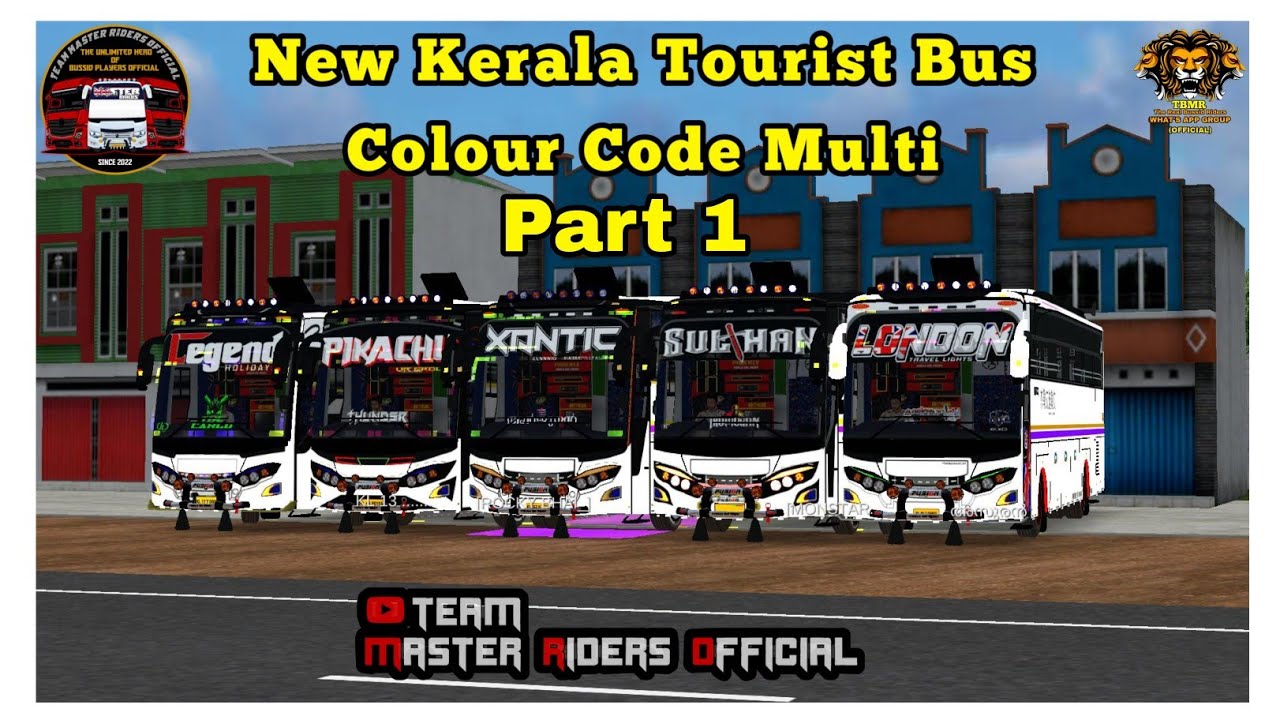 New Kerala Tourist Bus Colour Code Multi Part 1 #gamer #bussid #tranding #colourcode