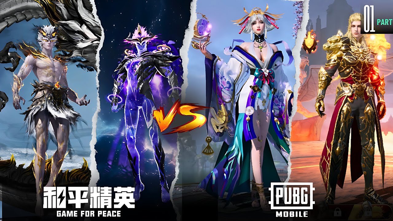 🇨🇳Pubg Chinese VS 🌍Pubg Mobile (X-SUIT) Comparison #pubgmobile #gameforpeace #gaming