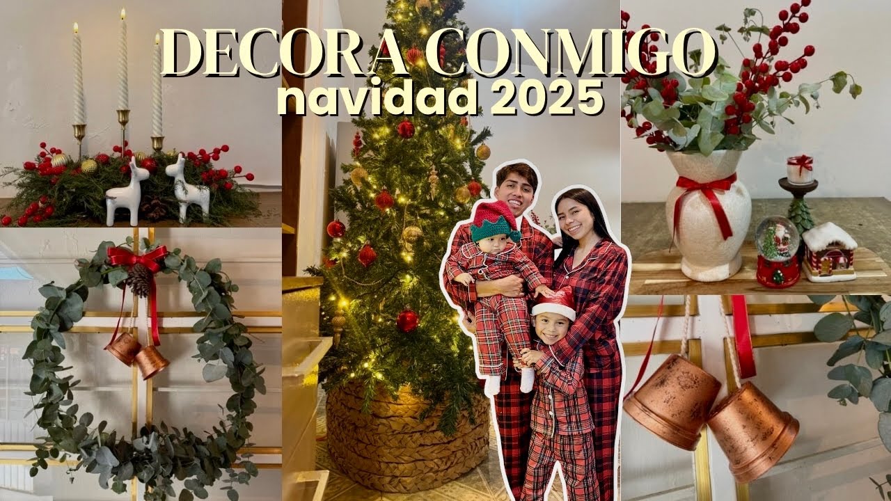 VLOGMAS 1| DECORA CONMIGO: tonos tradicionales🎄❤️ DIY NAVIDEÑAS ECONÓMICAS✨ PIE DE ÁRBOL VIRAL✅ 