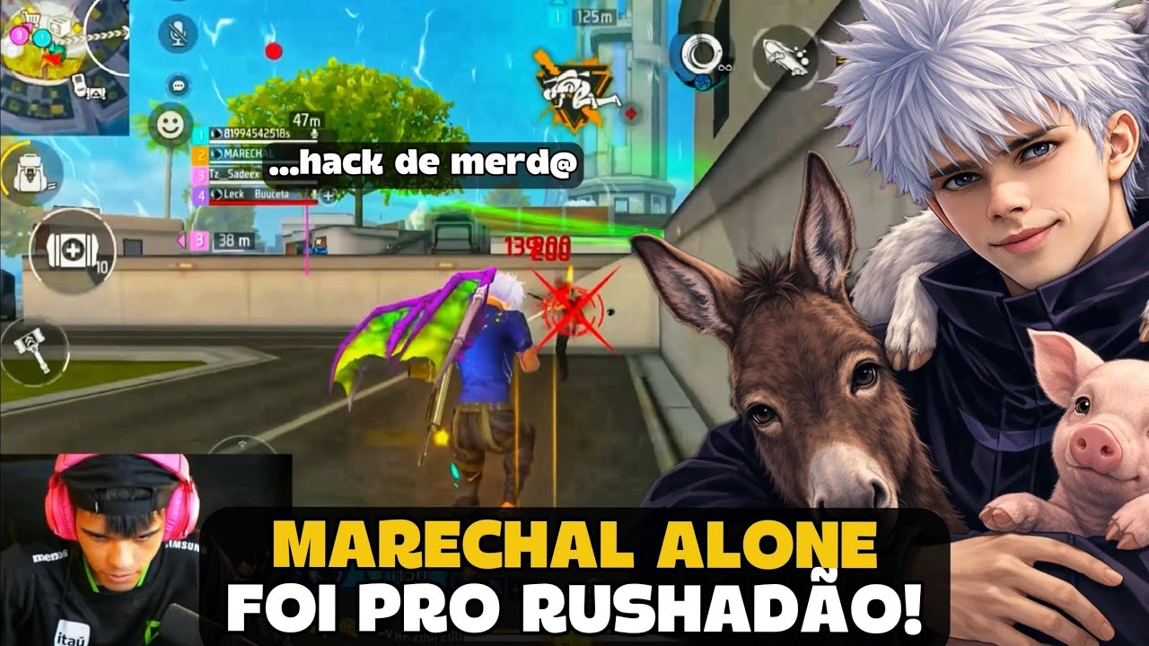 MARECHAL FOI PRO RUSHADÃO E LIMPOU O MAPA TODO NA RANK! FREE FIRE - MARECHAL HIGHLIGHTS