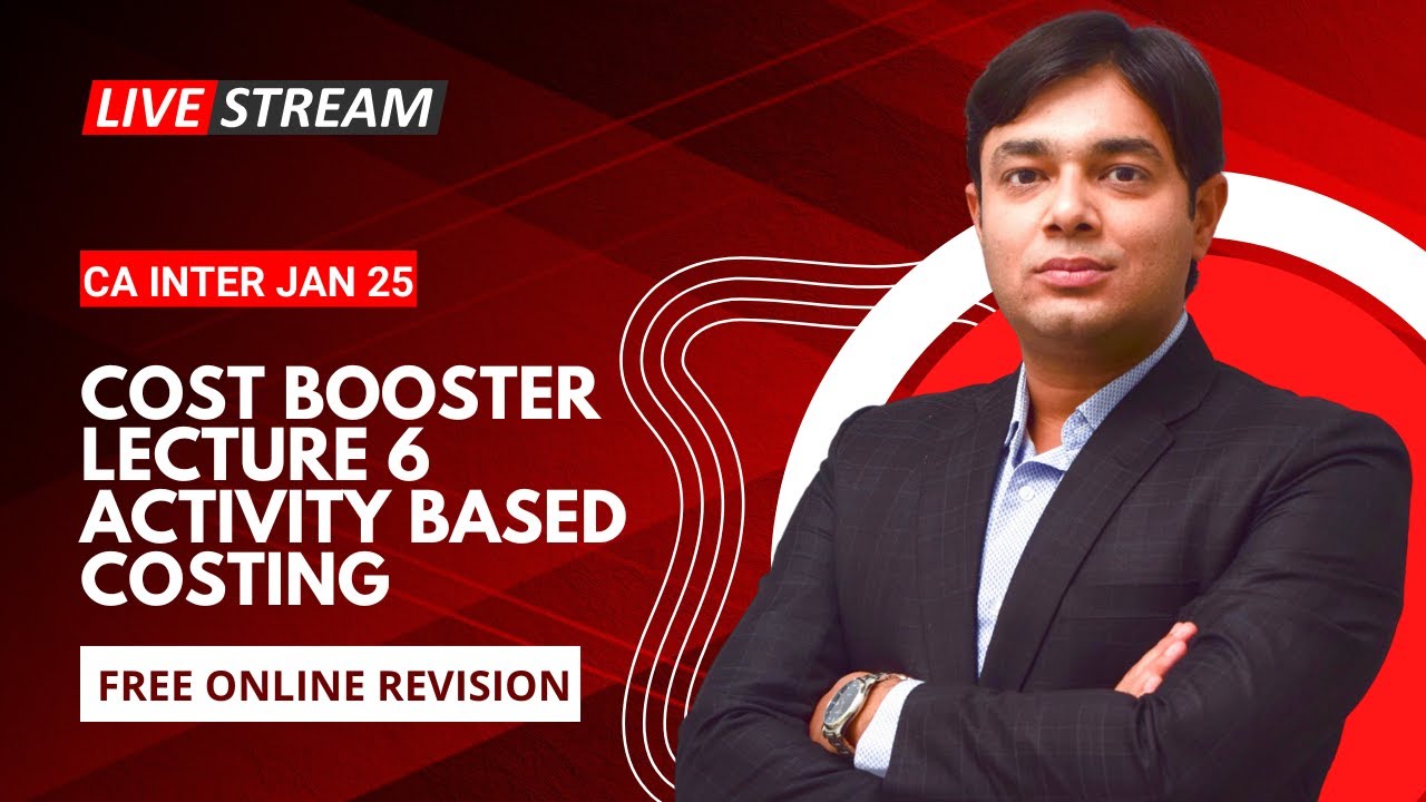 COST BOOSTER LECTURE 6 ACTIVITY BASED COSTING
