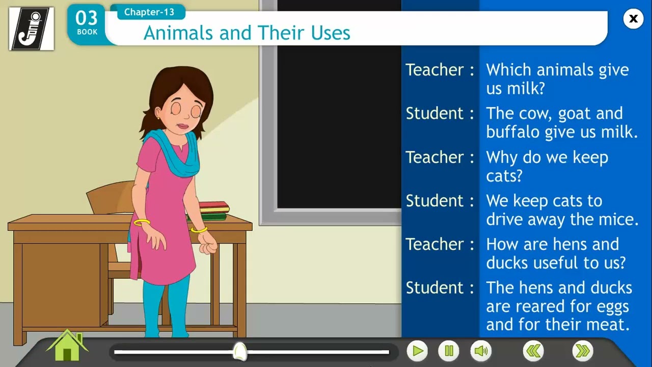Ch 1 3 | Jay Cee |  lets talk well english | Class 3 | Animals and their uses | For children