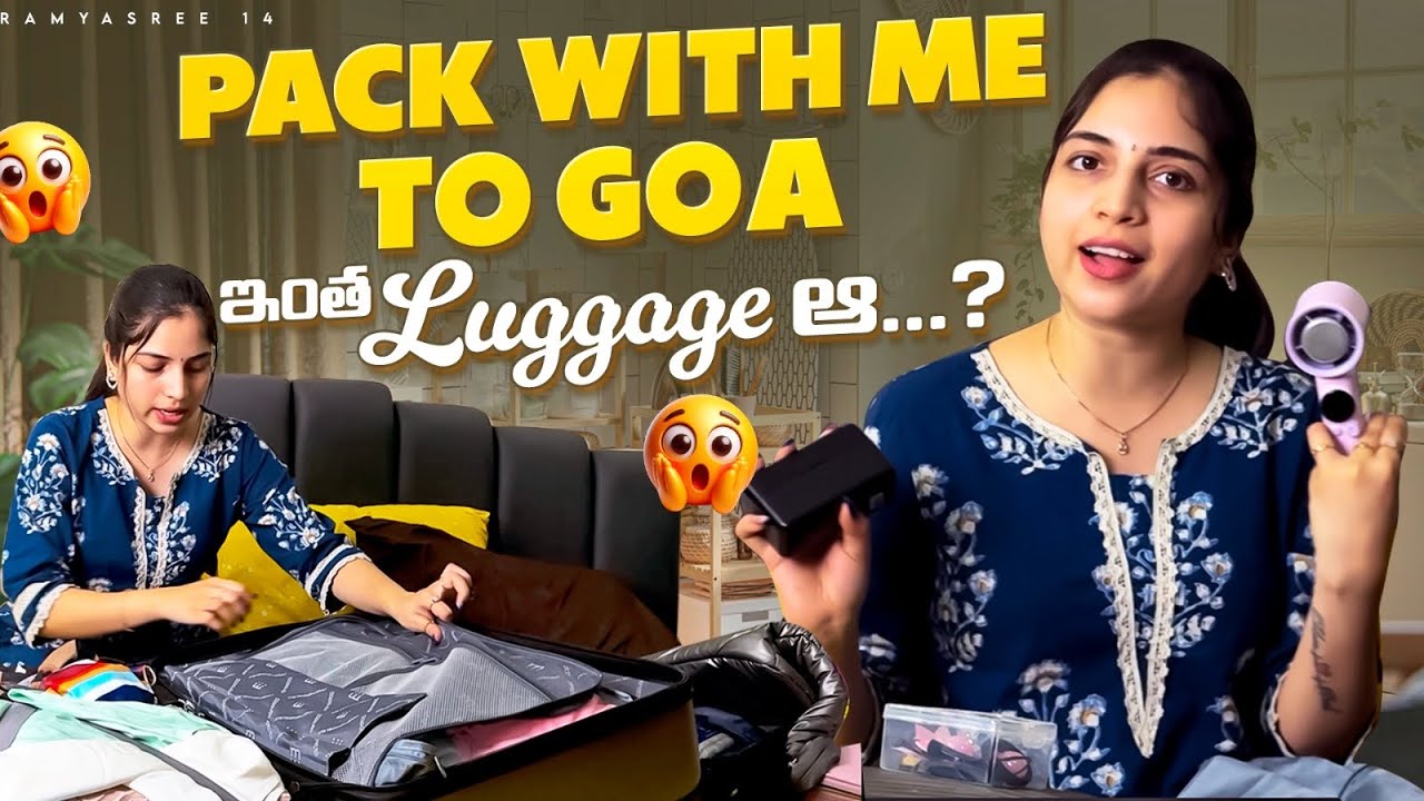 Pack with me for GOA Trip😻🥳 #nanipinky #ramyasreecheela 