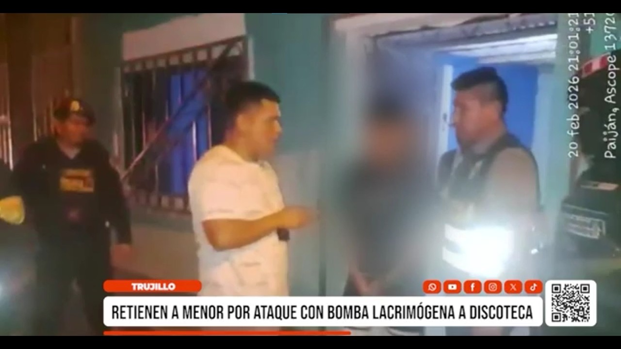 Trujillo: retienen a menor por ataque con bomba lacrimógena a discoteca
