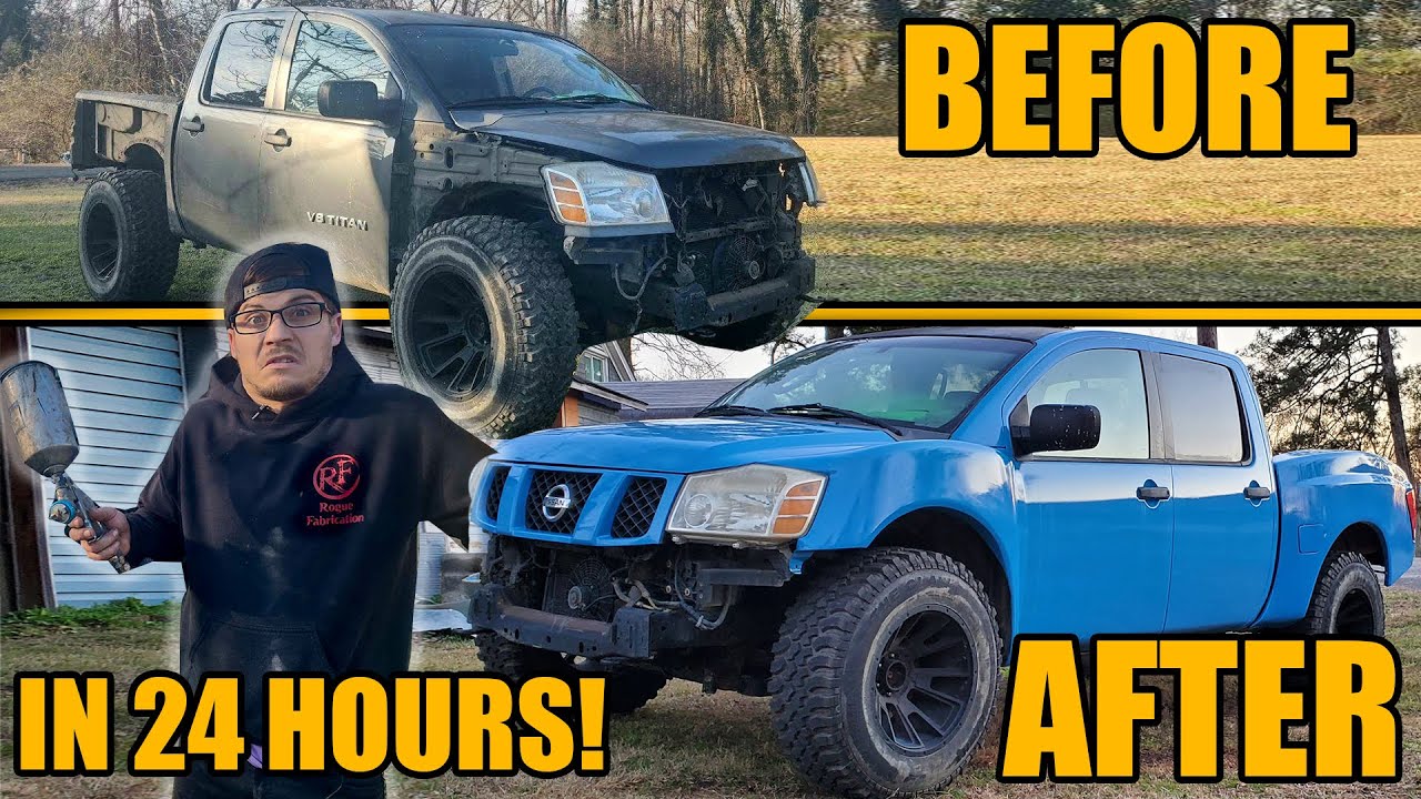 24 HOUR PAINT JOB CHALLENGE! CAN I PAINT MY WHOLE TRUCK IN 1 DAY?