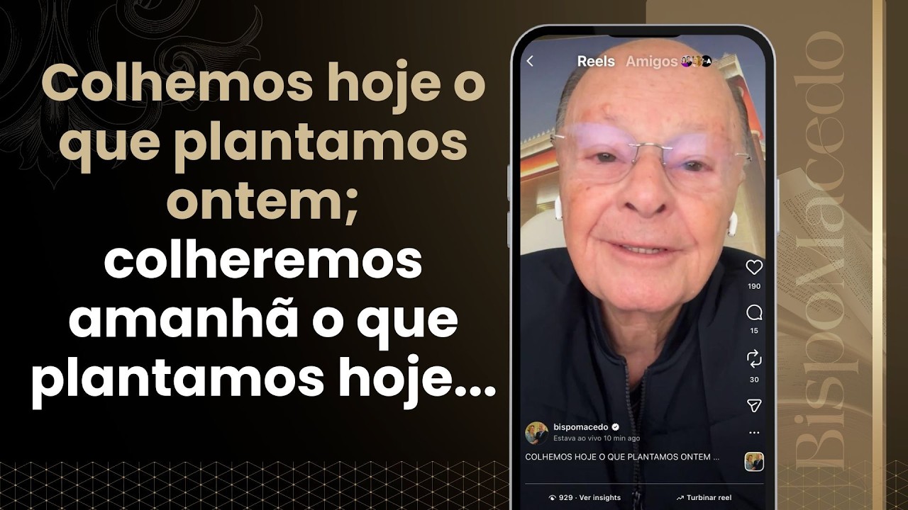 Colhemos hoje o que plantamos ontem; colheremos amanhã o que plantamos hoje... - Meditação 24/02/26
