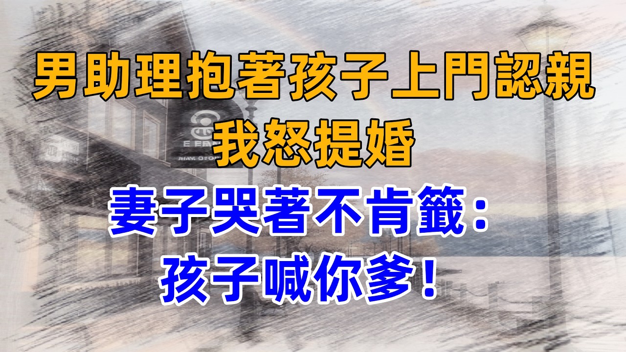 男助理抱著孩子找上門認親，我怒提離婚，妻子哭著不肯籤：孩子喊你爹！