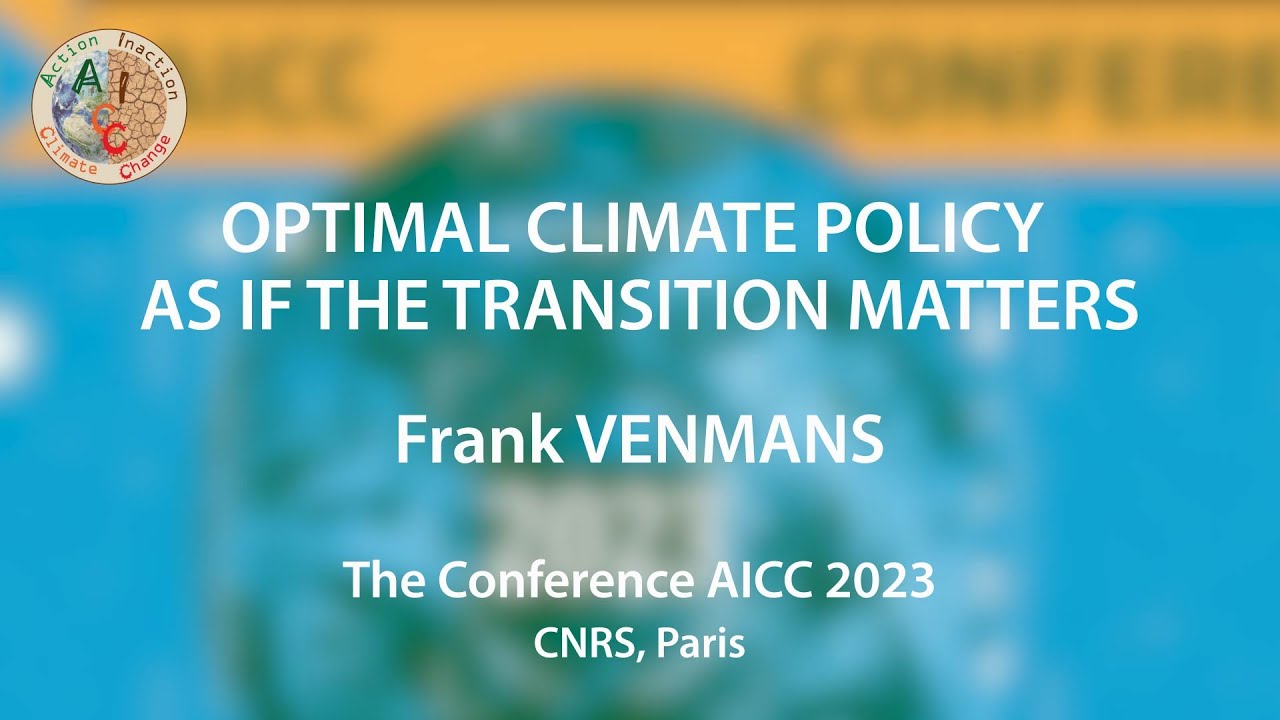 Optimal climate policy as if the transition matters by F. Venmans