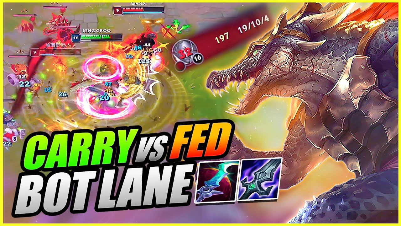 How To Carry Vs Fed Bot Lane | Renekton Vs Darius | Commentary #23
