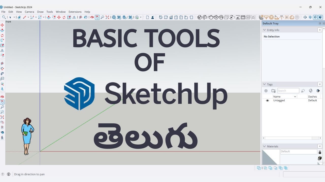 A Complete Guide to Basic Tools of Sketchup In Telugu