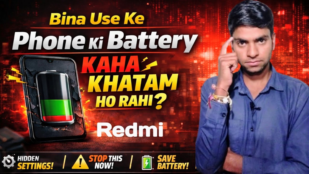 Redmi Battery Fast Drain Problem😱| Redmi Battery Problem 2026 | 90% Log Yeh Setting Ignore Karte Hai