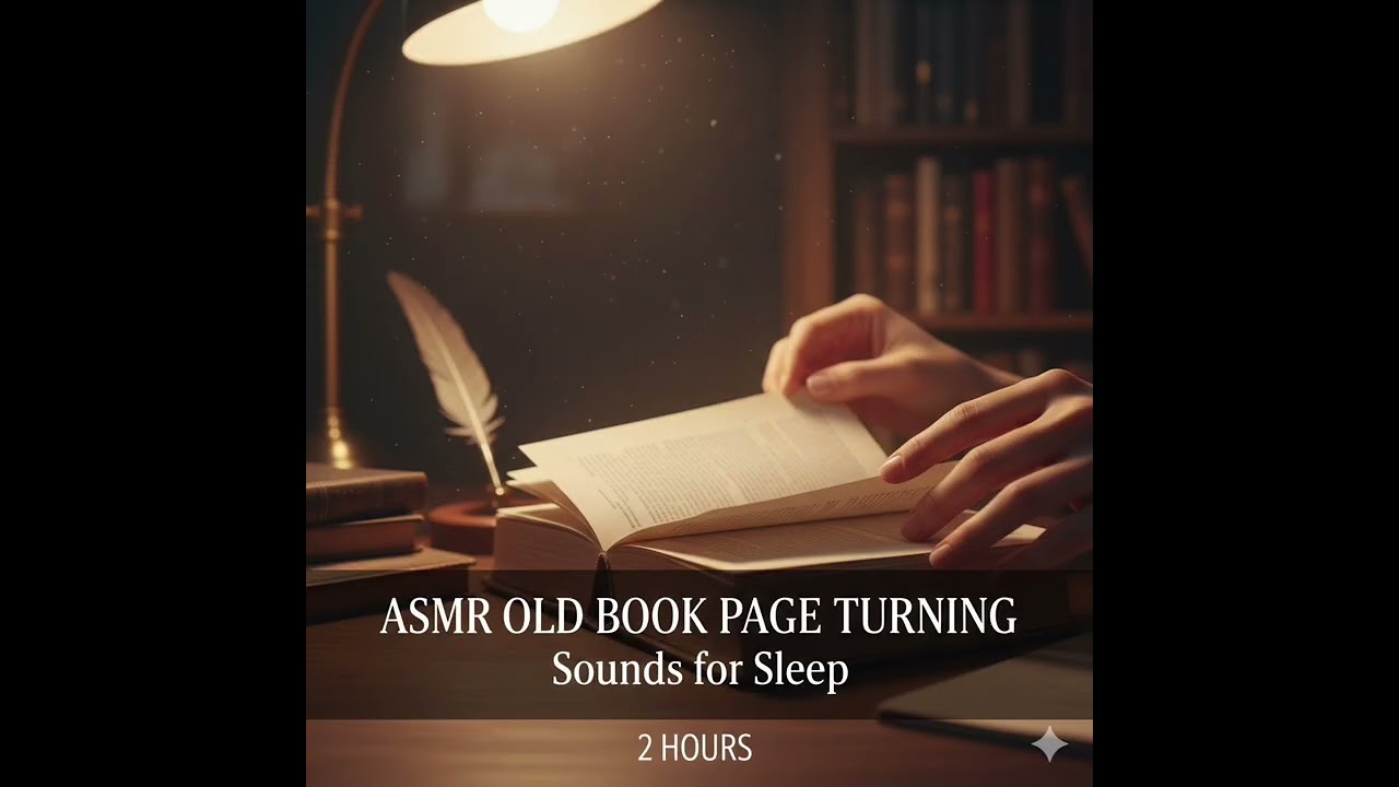 ASMR Old Book Page Turning 2 Hours - Relaxing Paper Sounds for Sleep, Study and Deep Focus