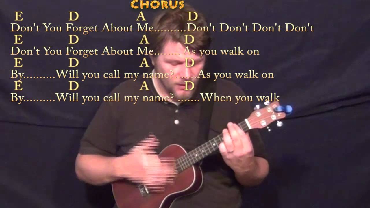 Don't You Forget About Me (Simple Minds) Ukulele Cover Lesson with Chords/Lyrics
