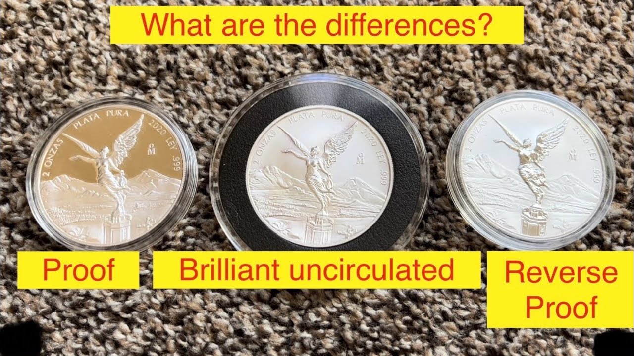 What are the differences? Brilliant uncirculated, proof, and reverse proof coins.