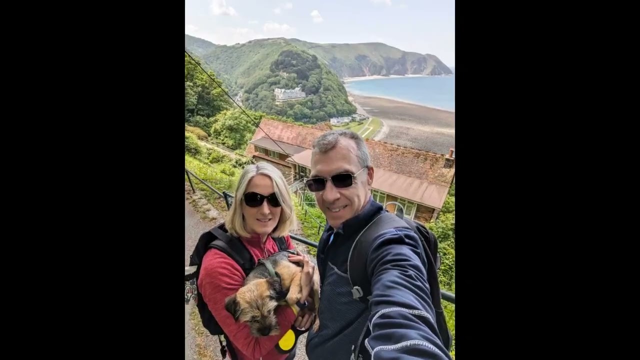 Border terrier Leeloo takes hoomans to N. Devon.