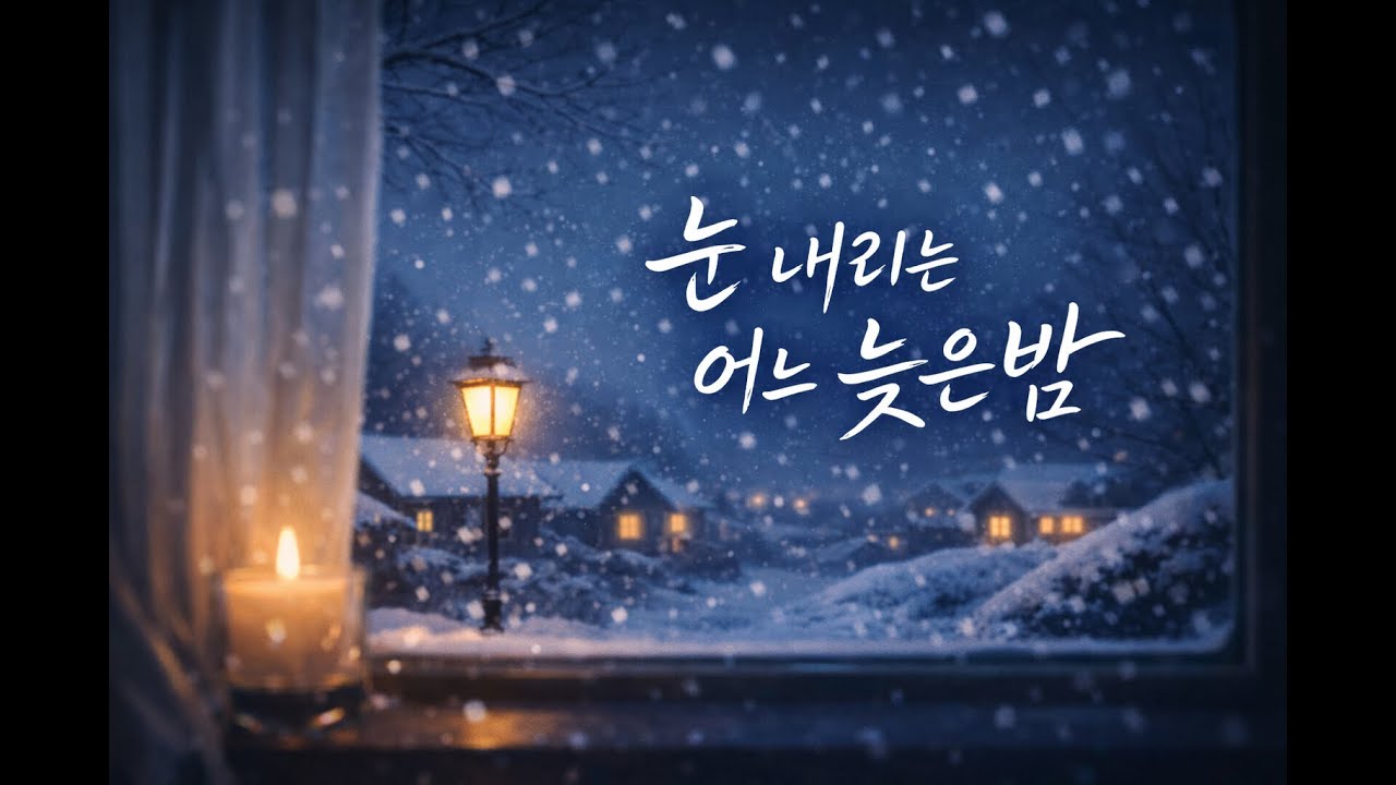 눈 내리는 어느 늦은 밤 (Snowy Late Night) - 인생선율 (가사 자막)
