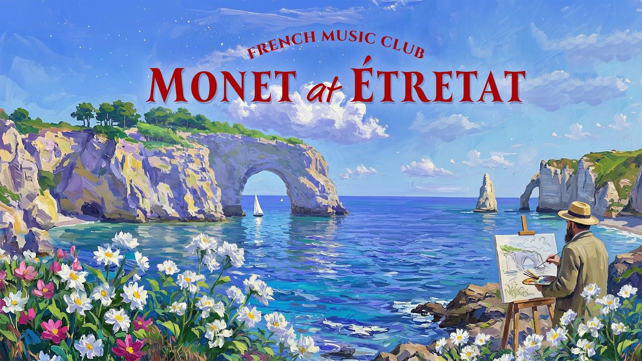 𝐌𝐨𝐧𝐞𝐭’𝐬 𝐂𝐥𝐢𝐟𝐟𝐬 𝐨𝐟 𝐄́𝐭𝐫𝐞𝐭𝐚𝐭 🎨 Relaxing French Instrumental Music — Seaside Café Playlist