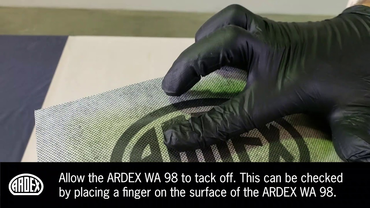ARDEX WA 98 Adhesive - Butynol Adhesive Application