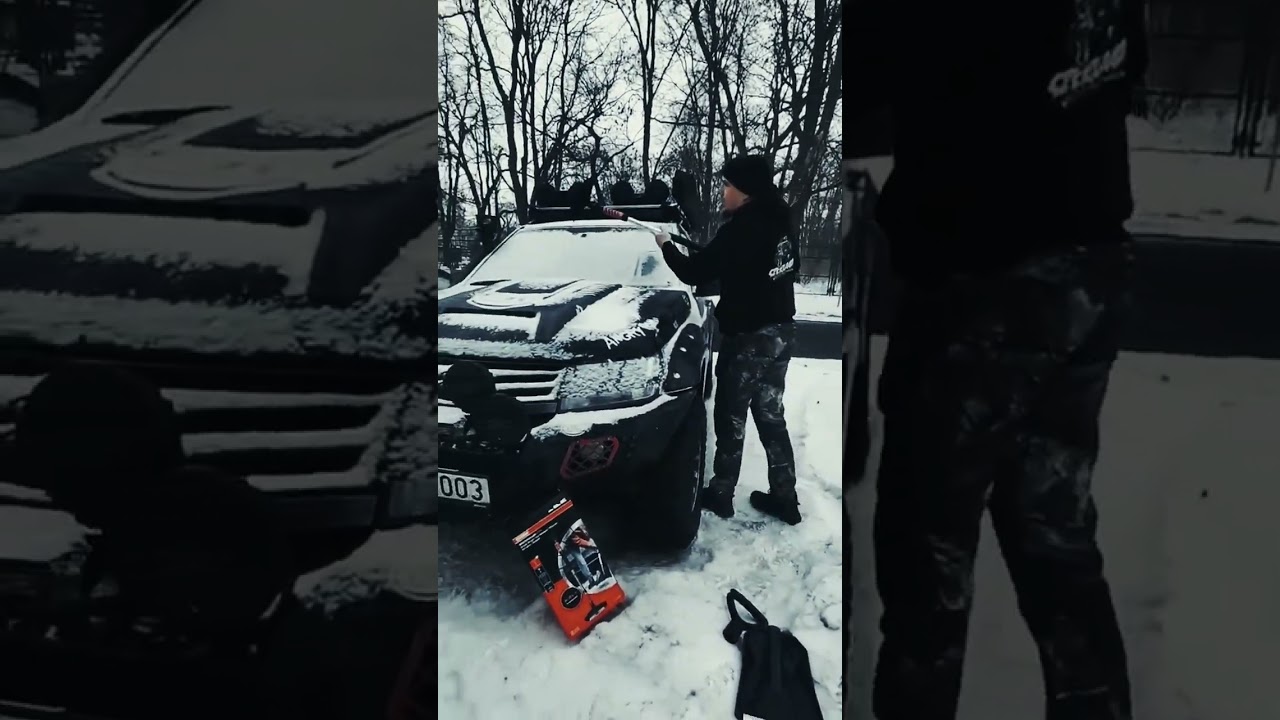 Zimowy must-have do auta terenowego | Szczotka 4w1