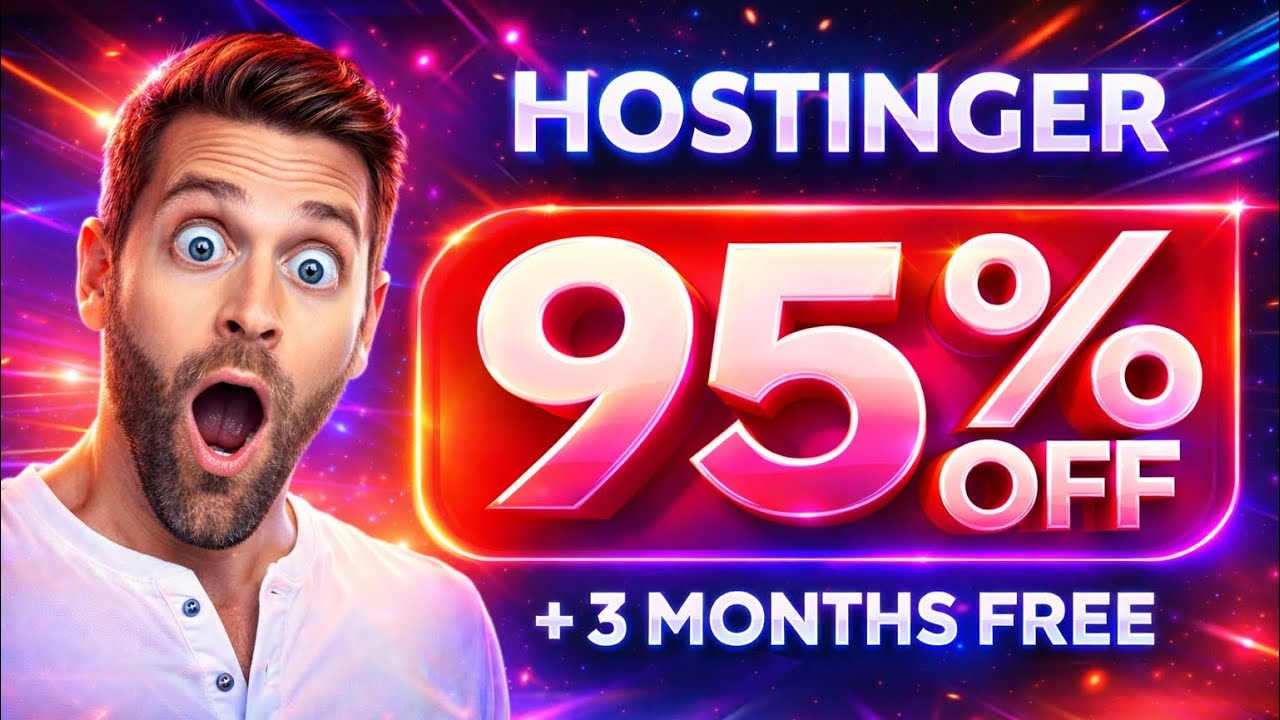 Hostinger Coupon Code 2026 🔥 95% OFF Huge Discount (Working NOW!!) + Free Extra Months