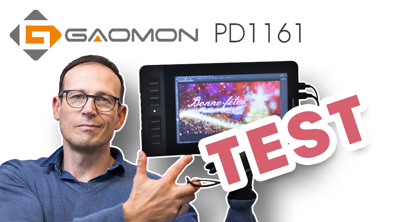 Test de la tablette graphique avec écran  GAOMON PD1161