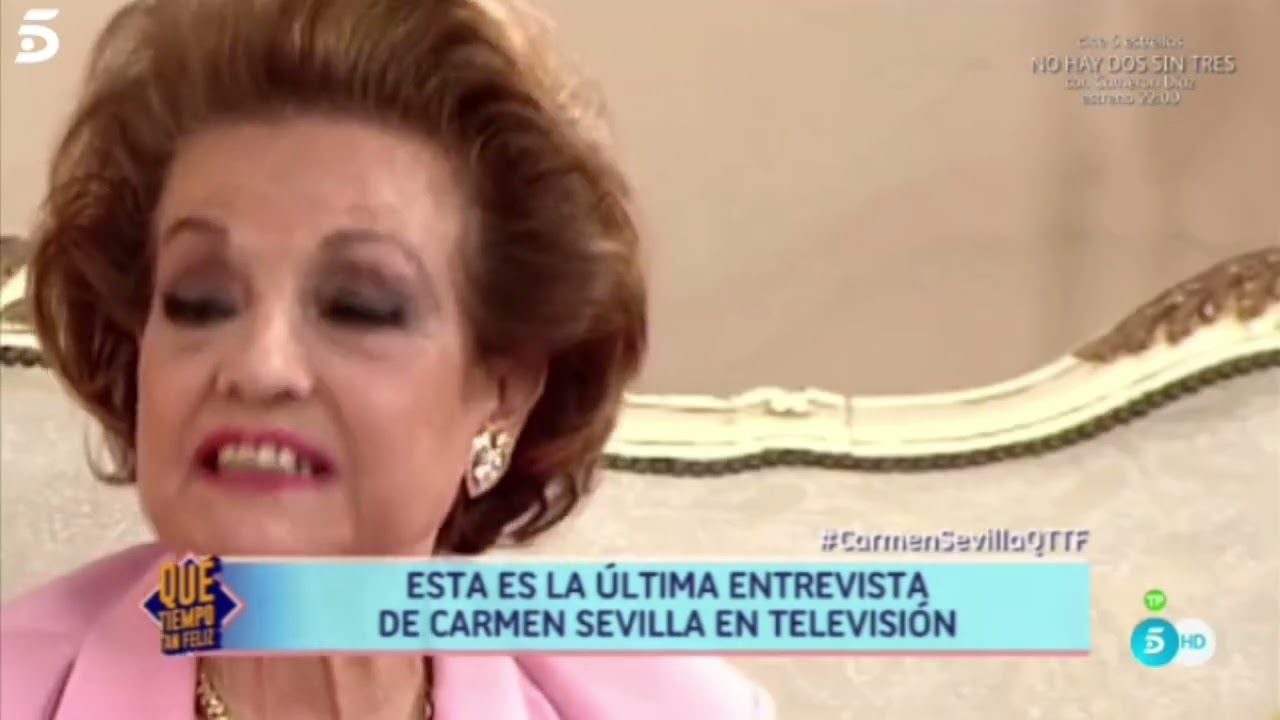 Entrevista de Maria Teresa Campos a Carmen Sevilla, en 2011, tras dos años de Alzheimer.