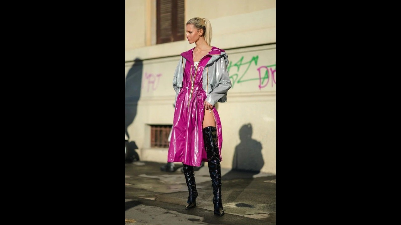 Most Stunning leather thigh-high boots styled with tops + jackets upscale nightlife parties #boots 