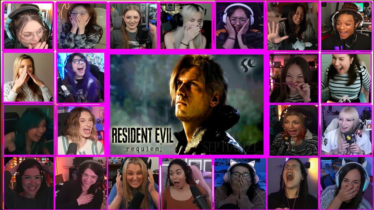 All Girls React to Leon Comeback in Resident Evil 9 Requiem Trailer #reactionmashup #residentevil9
