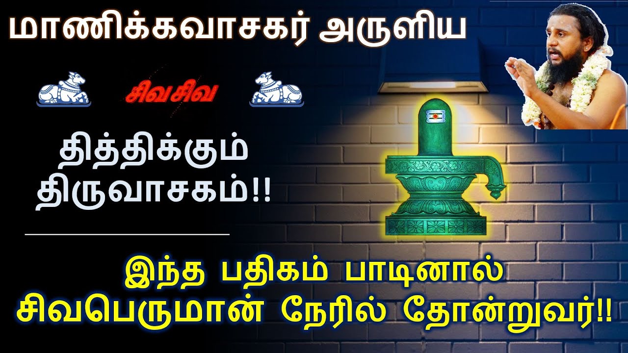 தித்திக்கும்  திருவாசகம்! | இந்த பதிகம் பாடினால் சிவபெருமான் நேரில் தோன்றுவர்! | ஆவுடையார்கோயில்