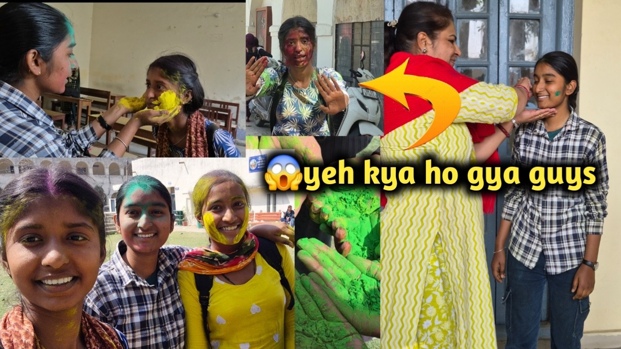 🎉Best holi moments with my college friends | vlog