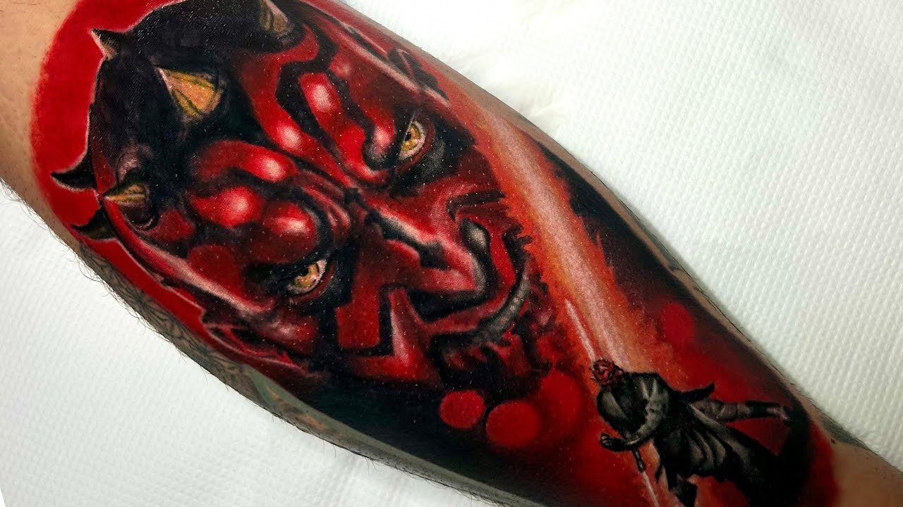 Darth Maul Star Wars tatuaje completo