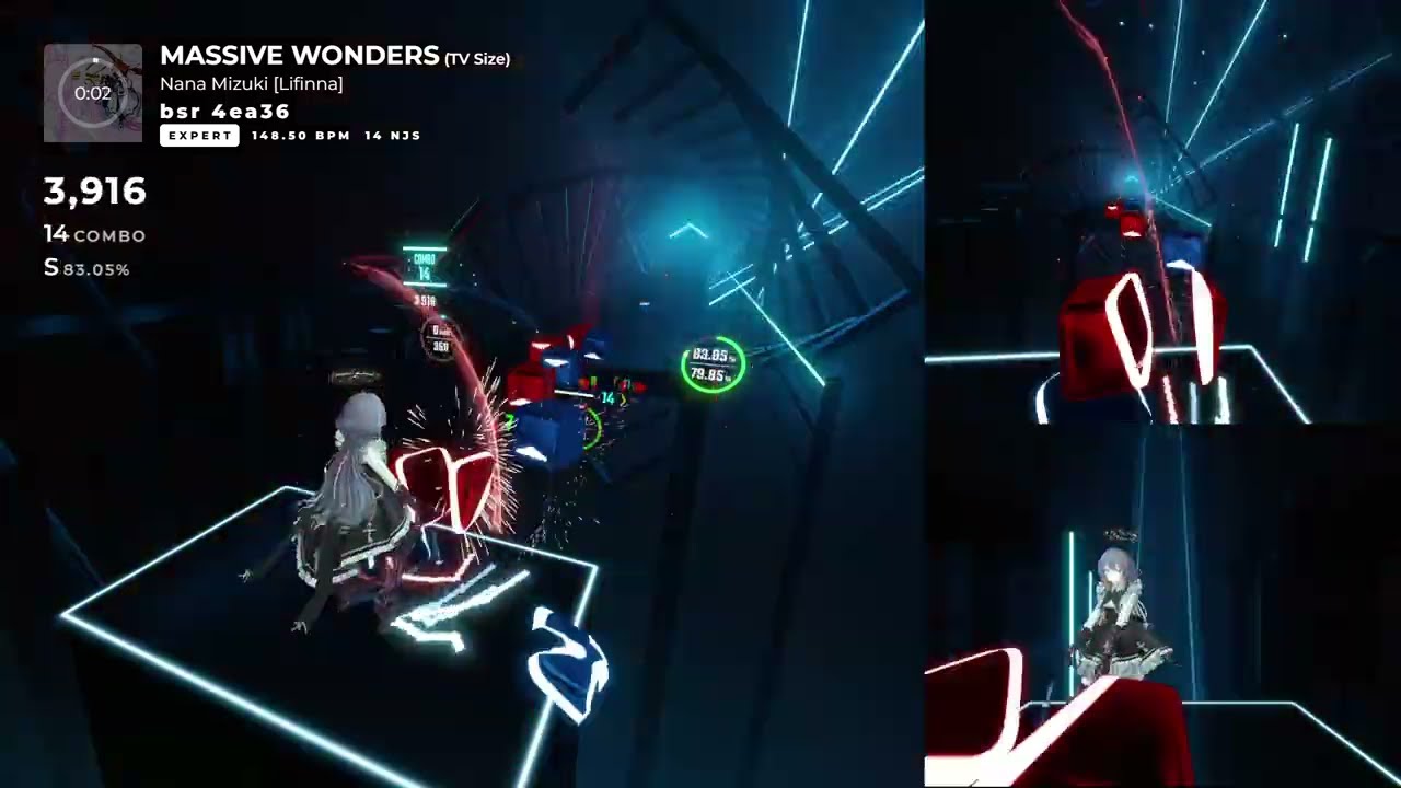 【BeatSaber】MASSIVE WONDERS_水樹奈々(魔法少女リリカルなのはStrikerS) 【expert】