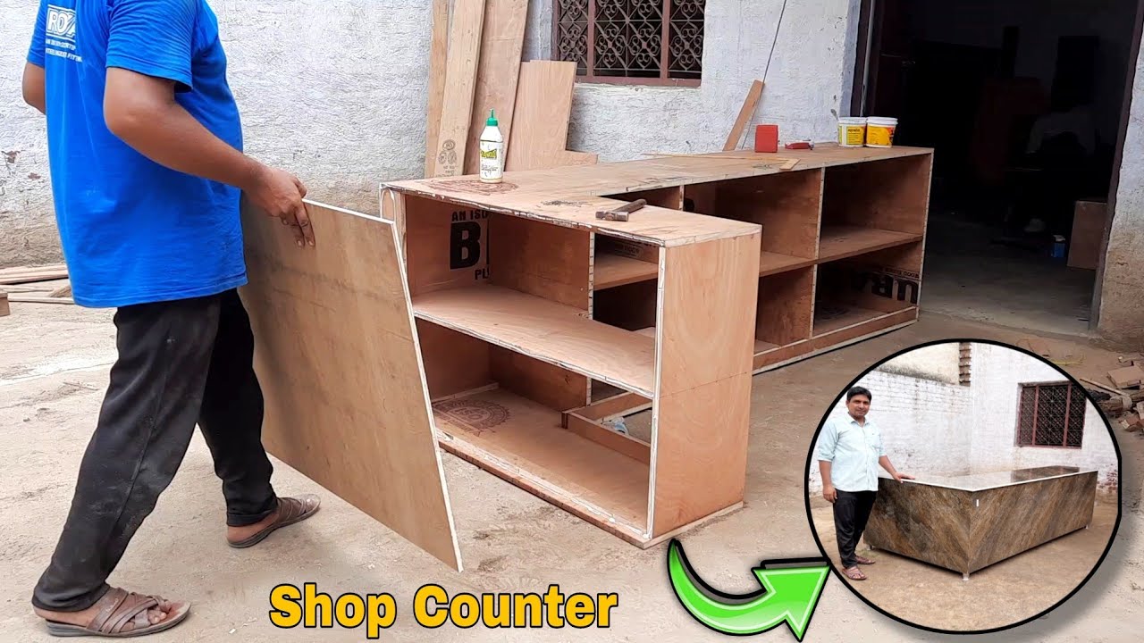 How to build beautiful plywood shop counter size 96