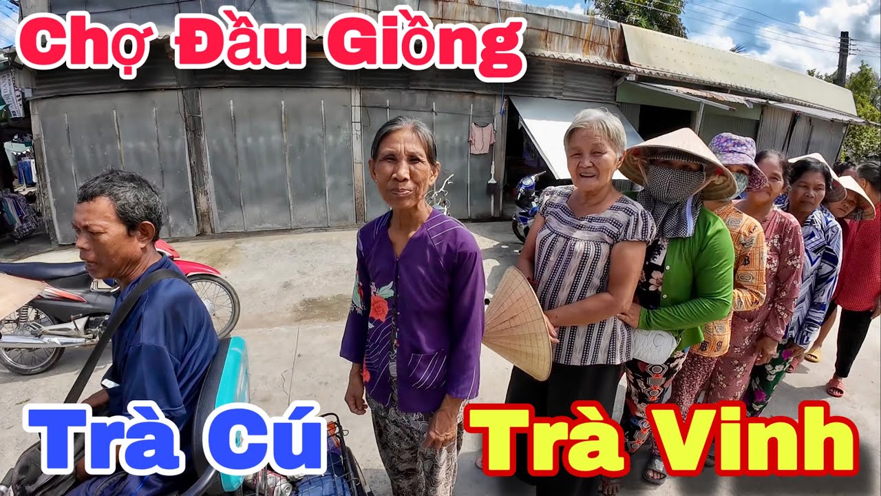 Chợ Đầu Giồng Trà Cú Trà Vinh Người Khó Khăn Hạnh Phúc Nhận Gạo Từ Tấm Lòng Mỹ | Khương Nhựt Minh