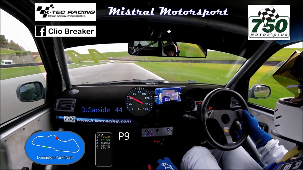 Mistral Motorsport Clio 182 - David Garside Car 44 - Donington Park R2 17/12/20 , 750 MC Ktec Racing