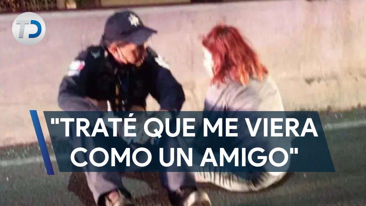 Jorge Huerta, el policía de Monterrey que evitó que mujer saltara de puente