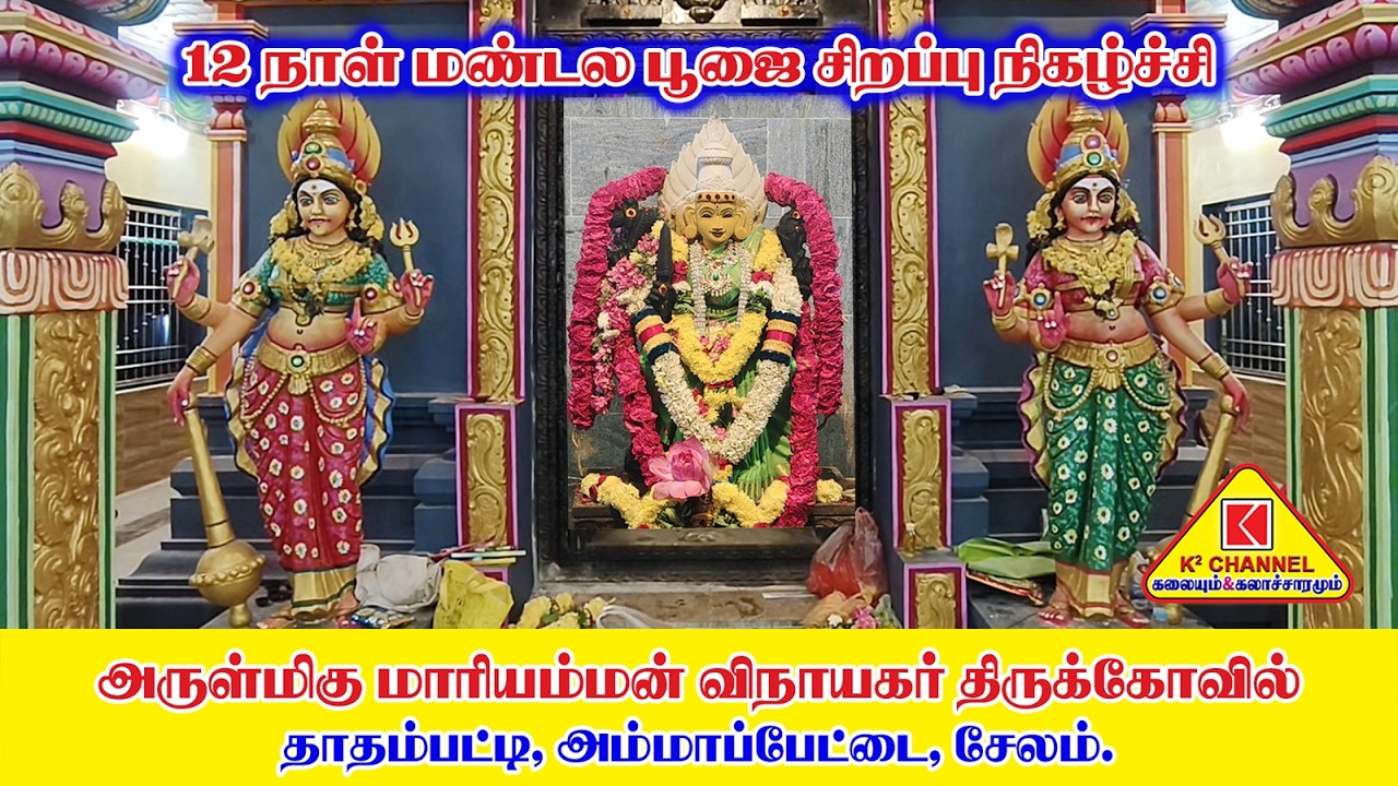 12ம் நாள் மண்டல பூஜை சிறப்பு நிகழ்ச்சி#அருள்மிகு மாரியம்மன் விநாயகர் திருக்கோயில்#தாதம்பட்டி#சேலம்