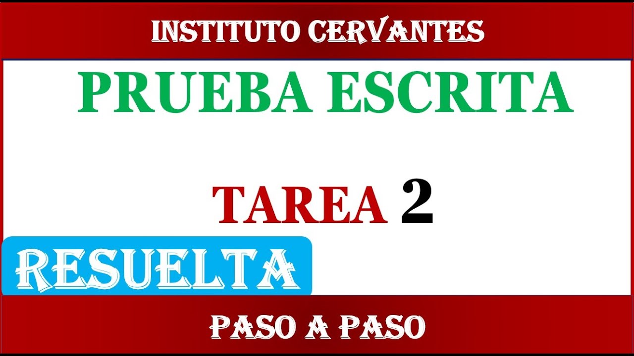 DELE A2 PRUEBA ESCRITA TAREA 2 OPCIÓN 1 RESUELTA PASO A PASO