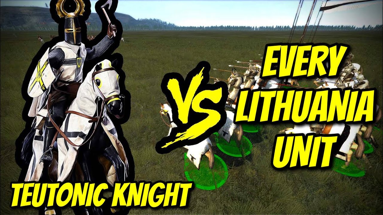 TEUTONIC KNIGHT vs EVERY LITHUANIA UNIT | Medieval II: Total War