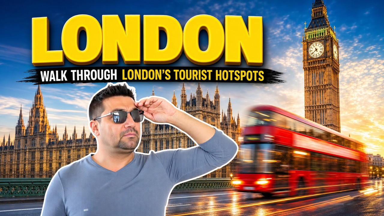 London Landmarks Walking Tour 4K | Big Ben, Tower Bridge, Buckingham Palace & More